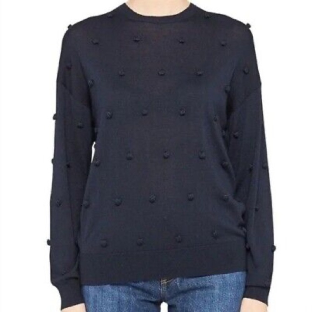 Theory Bobble crew neck sweater